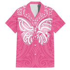 New Zealand Breast Cancer Awareness Hawaiian Shirt Maori Butterfly Pink Ribbon - Aussie Hoodie