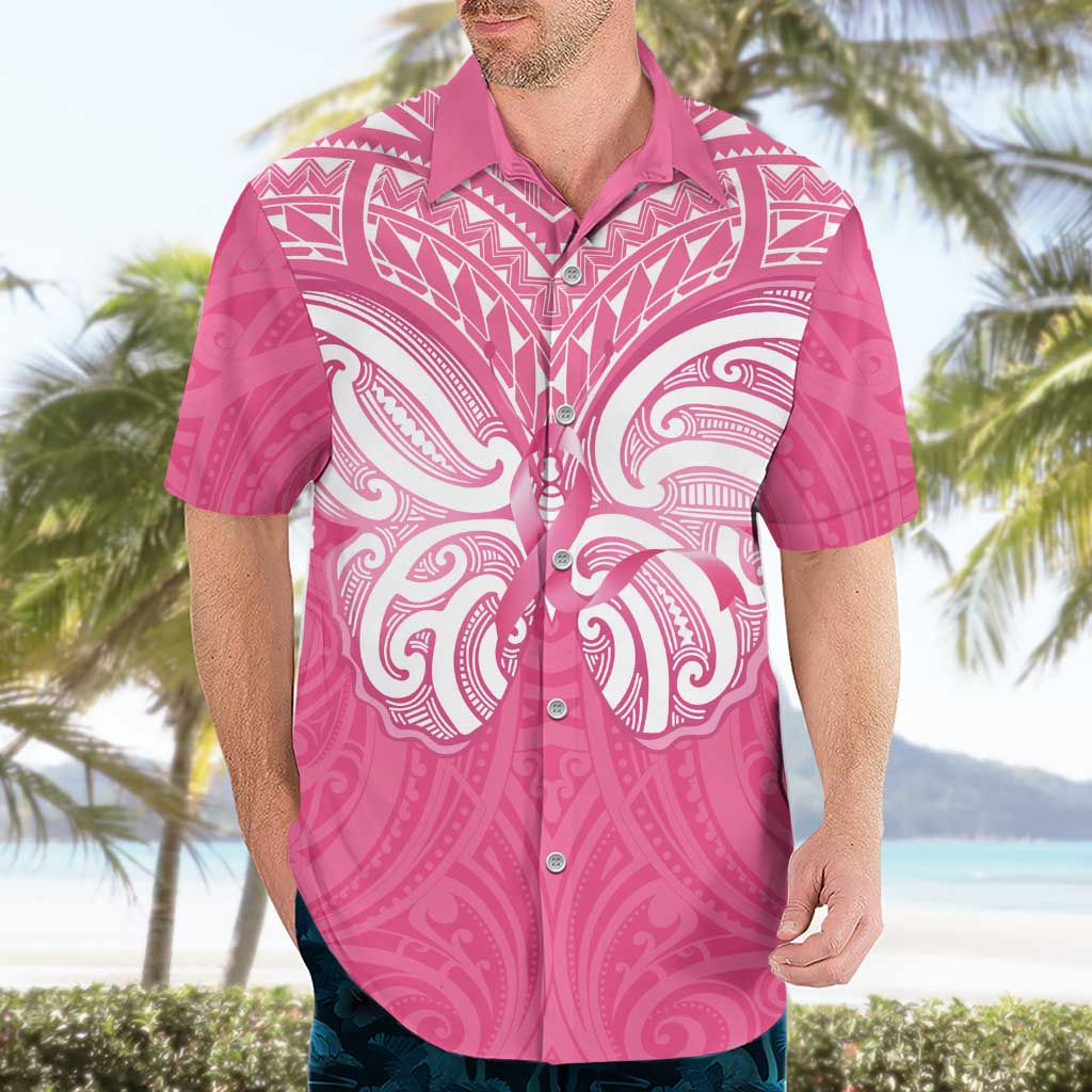 New Zealand Breast Cancer Awareness Hawaiian Shirt Maori Butterfly Pink Ribbon - Aussie Hoodie