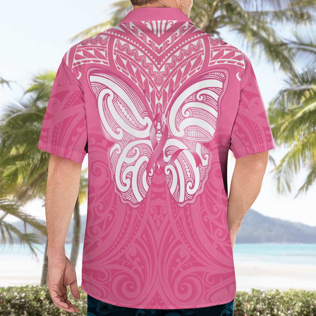 New Zealand Breast Cancer Awareness Hawaiian Shirt Maori Butterfly Pink Ribbon - Aussie Hoodie