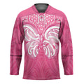 New Zealand Breast Cancer Awareness Hockey Jersey Maori Butterfly Pink Ribbon - Aussie Hoodie