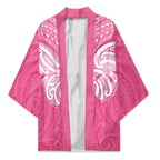 New Zealand Breast Cancer Awareness Kimono Maori Butterfly Pink Ribbon - Aussie Hoodie
