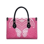 New Zealand Breast Cancer Awareness Leather Bag Maori Butterfly Pink Ribbon - Aussie Hoodie