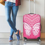 New Zealand Breast Cancer Awareness Luggage Cover Maori Butterfly Pink Ribbon - Aussie Hoodie