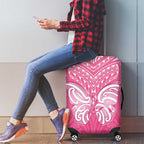 New Zealand Breast Cancer Awareness Luggage Cover Maori Butterfly Pink Ribbon - Aussie Hoodie