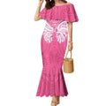 New Zealand Breast Cancer Awareness Mermaid Dress Maori Butterfly Pink Ribbon - Aussie Hoodie