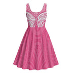 New Zealand Breast Cancer Awareness Midi Dress Maori Butterfly Pink Ribbon - Aussie Hoodie