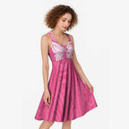 New Zealand Breast Cancer Awareness Midi Dress Maori Butterfly Pink Ribbon - Aussie Hoodie