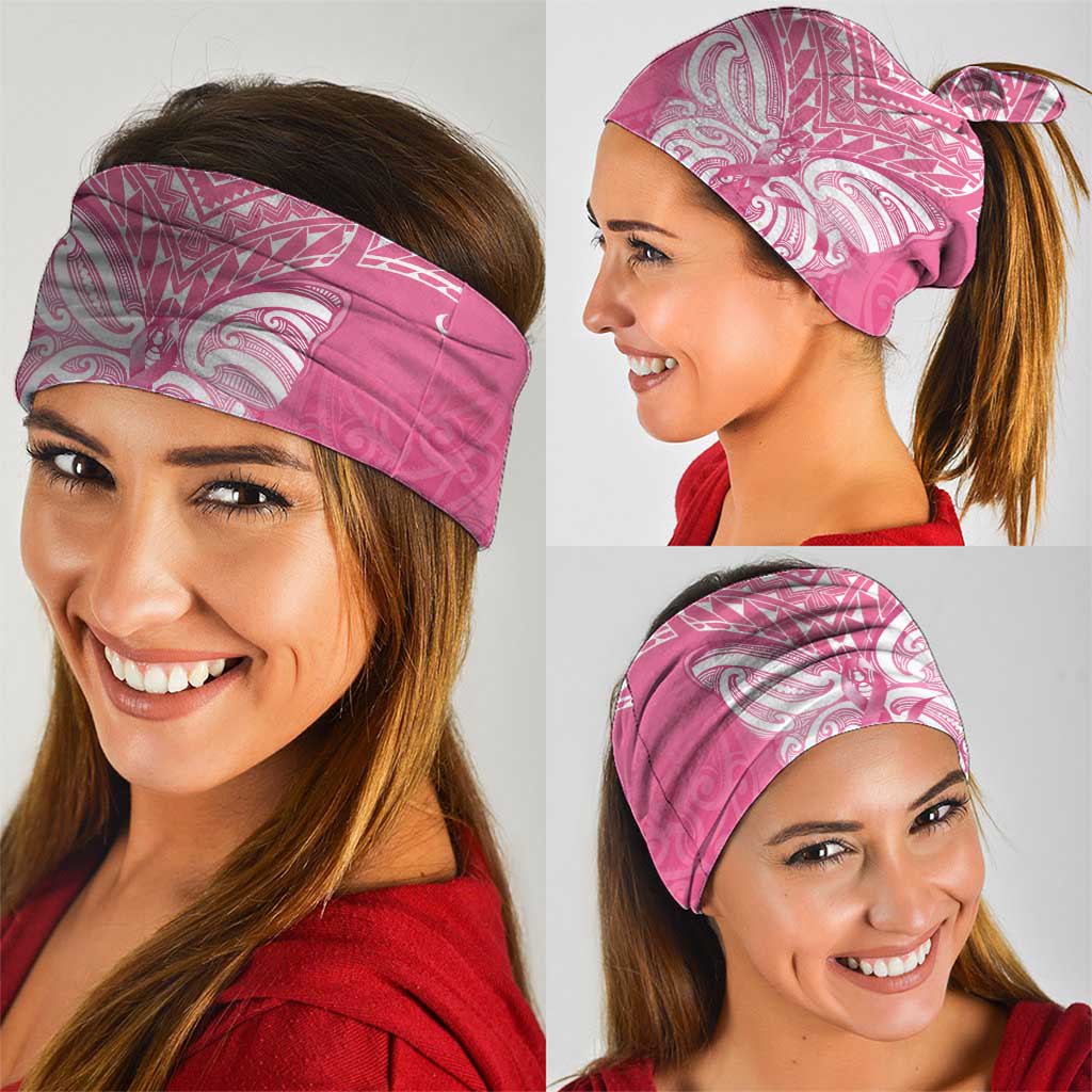 New Zealand Breast Cancer Awareness Neck Gaiter Maori Butterfly Pink Ribbon - Aussie Hoodie
