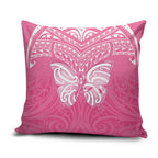 New Zealand Breast Cancer Awareness Pillow Cover Maori Butterfly Pink Ribbon - Aussie Hoodie