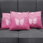 New Zealand Breast Cancer Awareness Pillow Cover Maori Butterfly Pink Ribbon - Aussie Hoodie