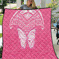 New Zealand Breast Cancer Awareness Quilt Maori Butterfly Pink Ribbon - Aussie Hoodie