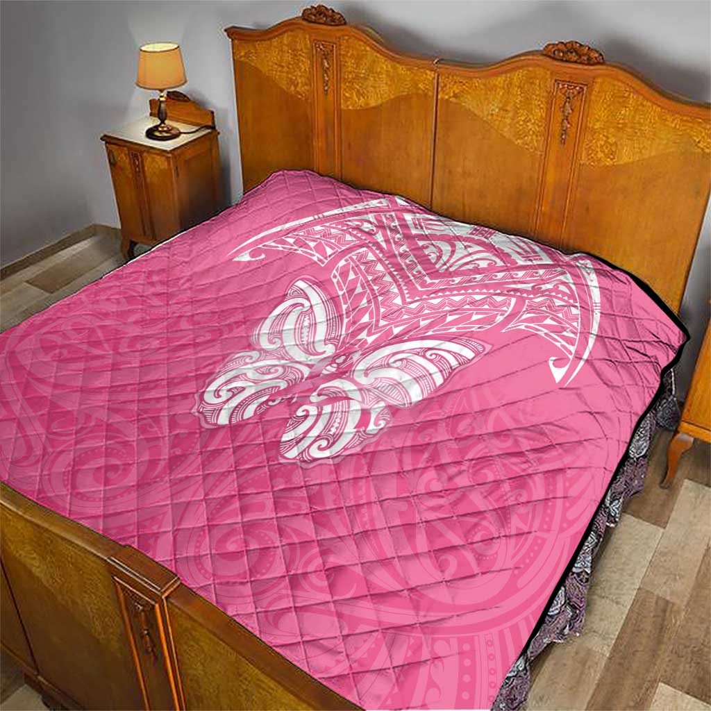New Zealand Breast Cancer Awareness Quilt Maori Butterfly Pink Ribbon - Aussie Hoodie