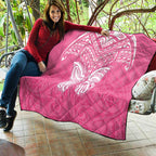 New Zealand Breast Cancer Awareness Quilt Maori Butterfly Pink Ribbon - Aussie Hoodie