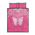 New Zealand Breast Cancer Awareness Quilt Bed Set Maori Butterfly Pink Ribbon - Aussie Hoodie