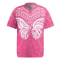 New Zealand Breast Cancer Awareness Rugby Jersey Maori Butterfly Pink Ribbon - Aussie Hoodie