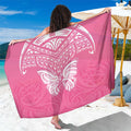 New Zealand Breast Cancer Awareness Sarong Maori Butterfly Pink Ribbon - Aussie Hoodie