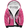 New Zealand Breast Cancer Awareness Sherpa Hoodie Maori Butterfly Pink Ribbon - Aussie Hoodie