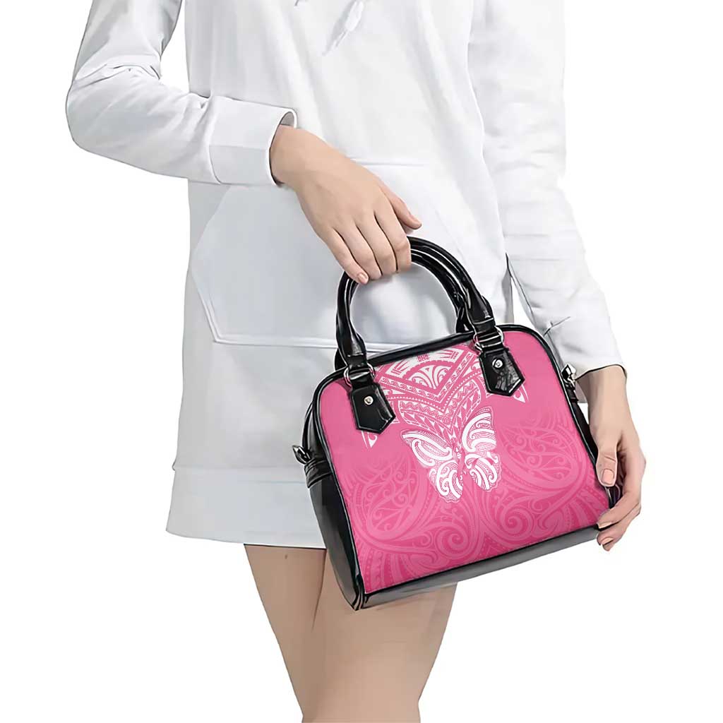 New Zealand Breast Cancer Awareness Shoulder Handbag Maori Butterfly Pink Ribbon - Aussie Hoodie