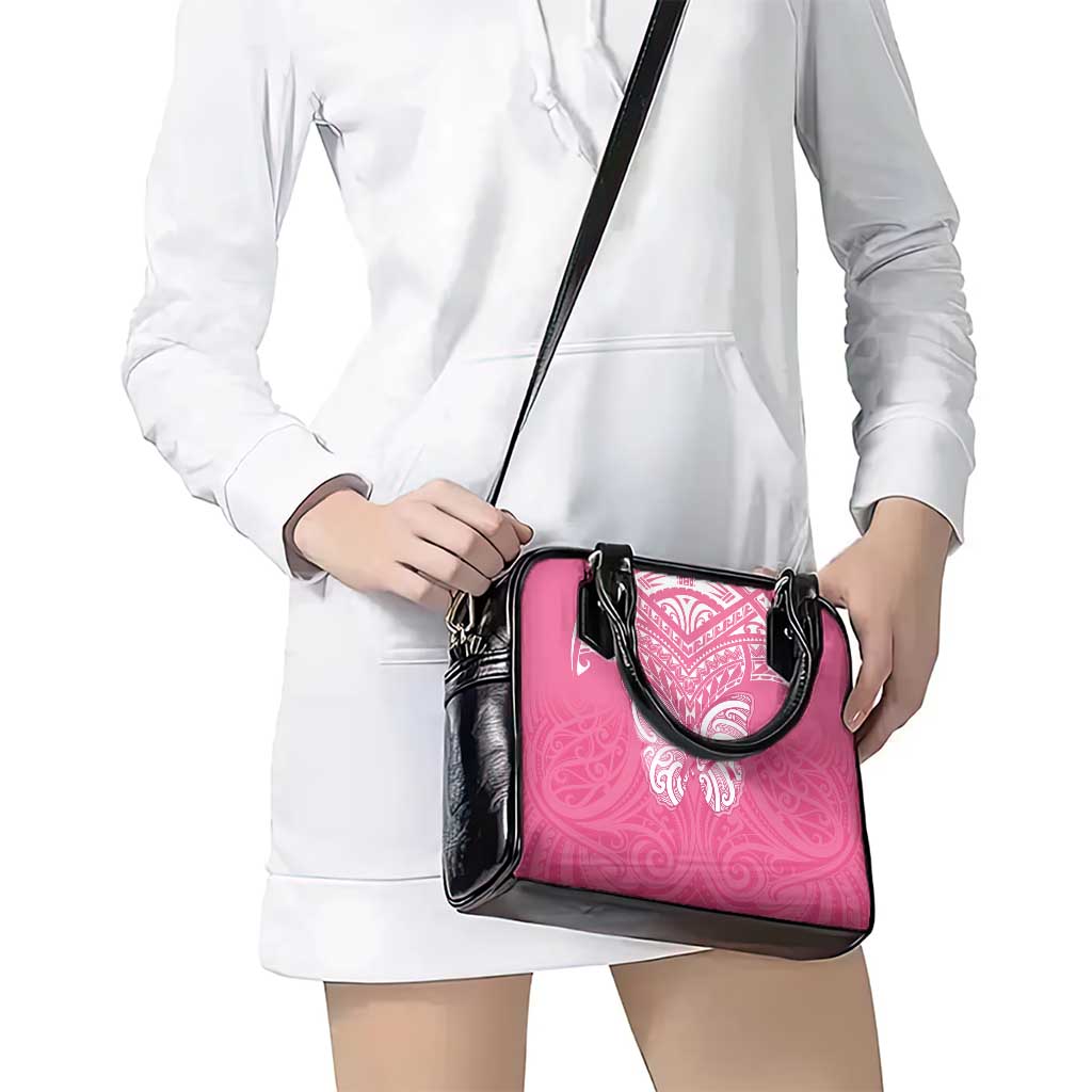 New Zealand Breast Cancer Awareness Shoulder Handbag Maori Butterfly Pink Ribbon - Aussie Hoodie