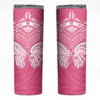 New Zealand Breast Cancer Awareness Skinny Tumbler Maori Butterfly Pink Ribbon - Aussie Hoodie