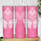 New Zealand Breast Cancer Awareness Skinny Tumbler Maori Butterfly Pink Ribbon - Aussie Hoodie