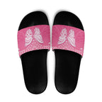 New Zealand Breast Cancer Awareness Slide Sandals Maori Butterfly Pink Ribbon - Aussie Hoodie