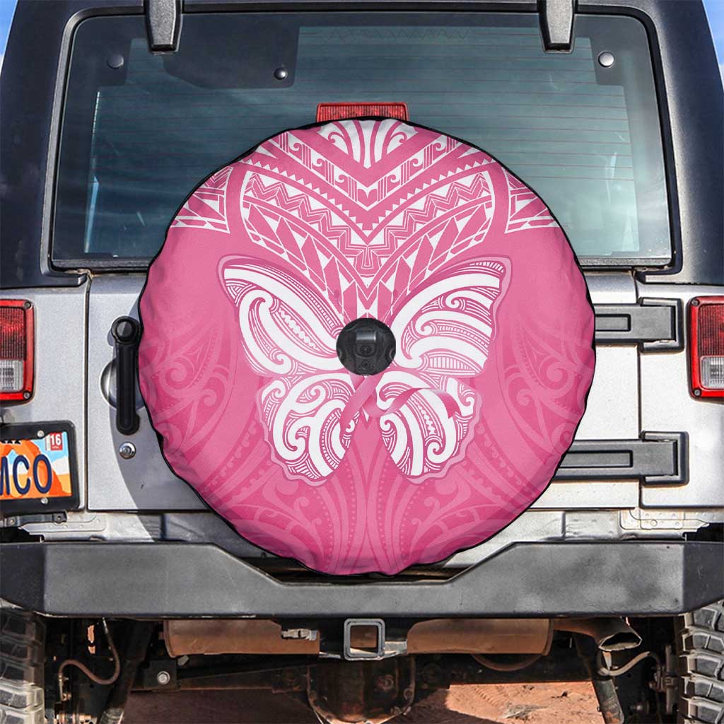New Zealand Breast Cancer Awareness Spare Tire Cover Maori Butterfly Pink Ribbon - Aussie Hoodie