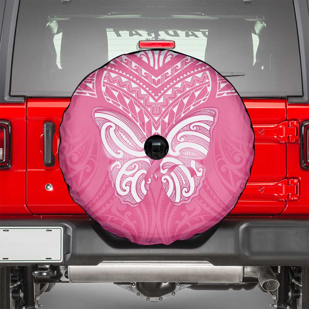 New Zealand Breast Cancer Awareness Spare Tire Cover Maori Butterfly Pink Ribbon - Aussie Hoodie