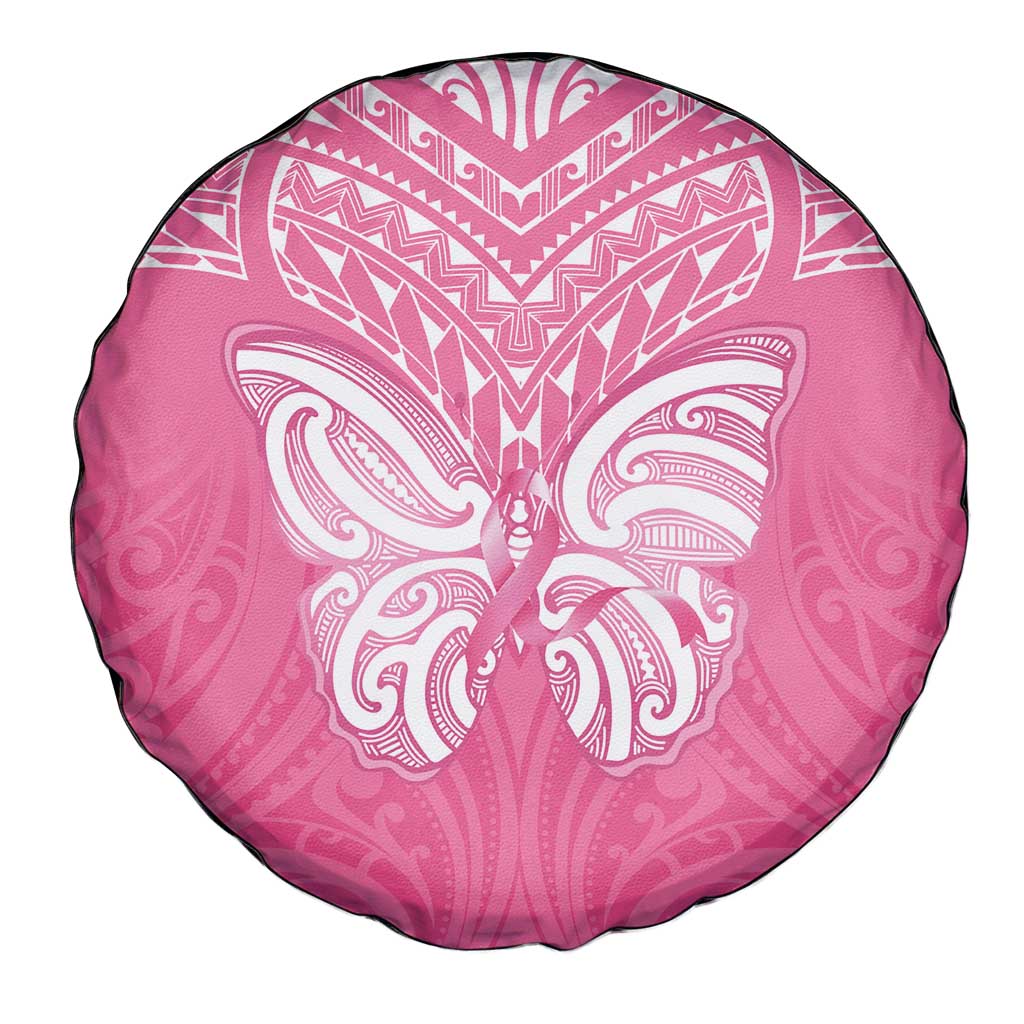 New Zealand Breast Cancer Awareness Spare Tire Cover Maori Butterfly Pink Ribbon - Aussie Hoodie
