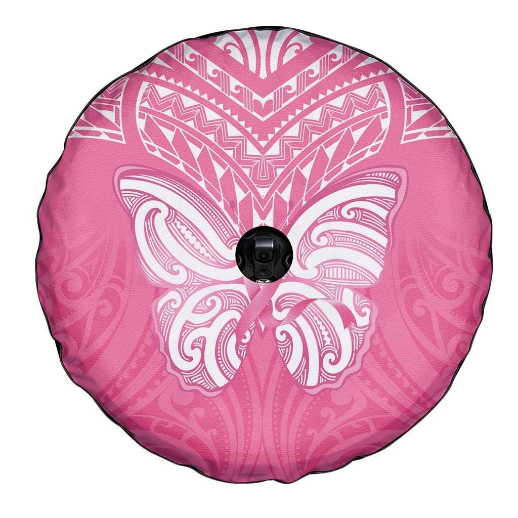 New Zealand Breast Cancer Awareness Spare Tire Cover Maori Butterfly Pink Ribbon - Aussie Hoodie