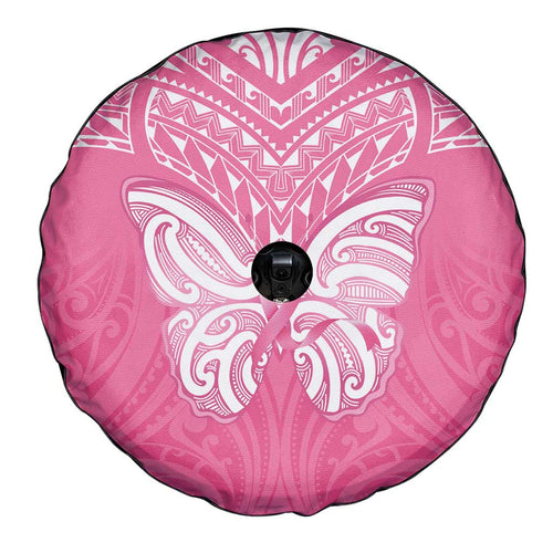 New Zealand Breast Cancer Awareness Spare Tire Cover Maori Butterfly Pink Ribbon - Aussie Hoodie