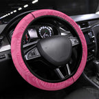 New Zealand Breast Cancer Awareness Steering Wheel Cover Maori Butterfly Pink Ribbon - Aussie Hoodie