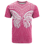 New Zealand Breast Cancer Awareness T Shirt Maori Butterfly Pink Ribbon - Aussie Hoodie