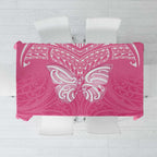 New Zealand Breast Cancer Awareness Tablecloth Maori Butterfly Pink Ribbon - Aussie Hoodie