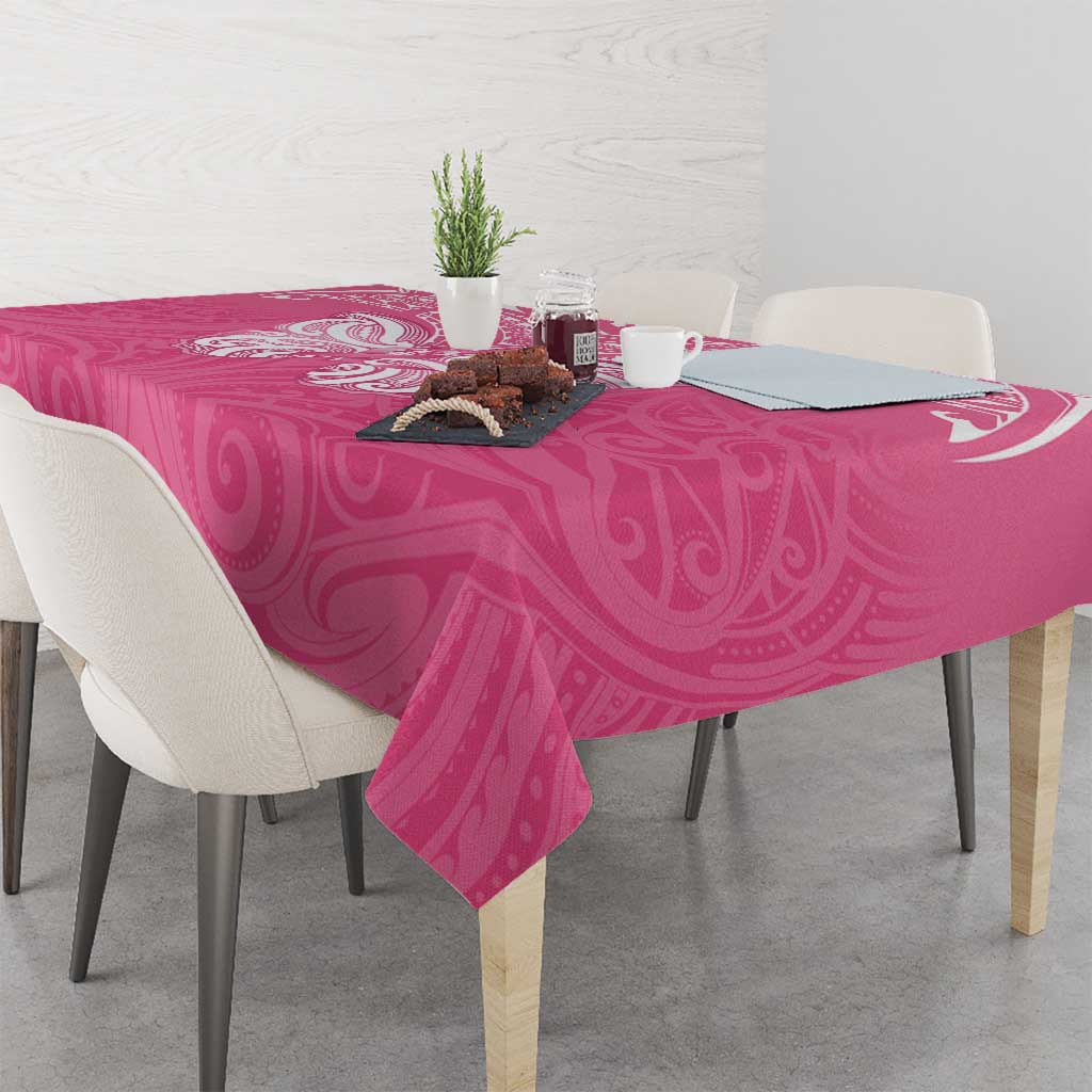 New Zealand Breast Cancer Awareness Tablecloth Maori Butterfly Pink Ribbon - Aussie Hoodie