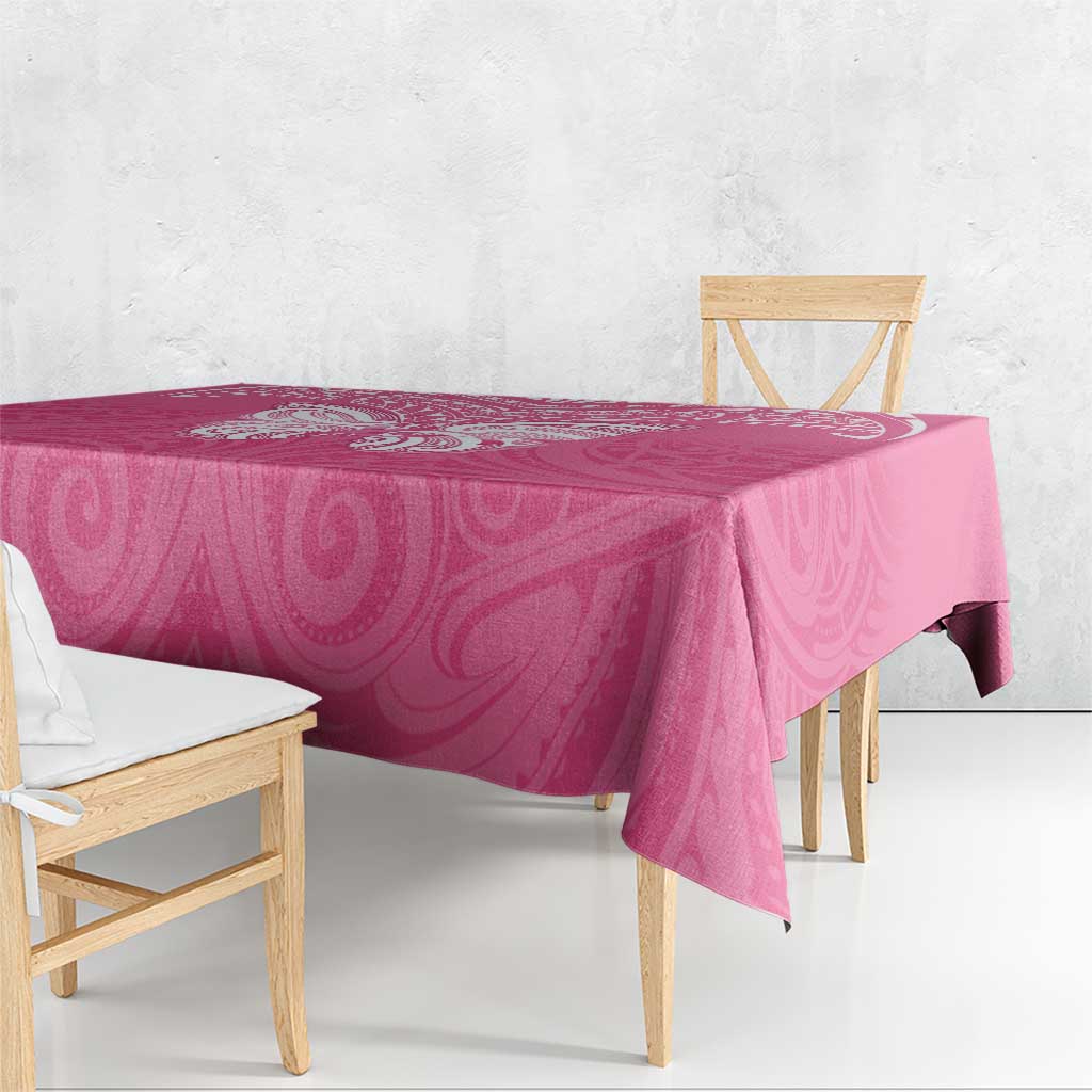 New Zealand Breast Cancer Awareness Tablecloth Maori Butterfly Pink Ribbon - Aussie Hoodie