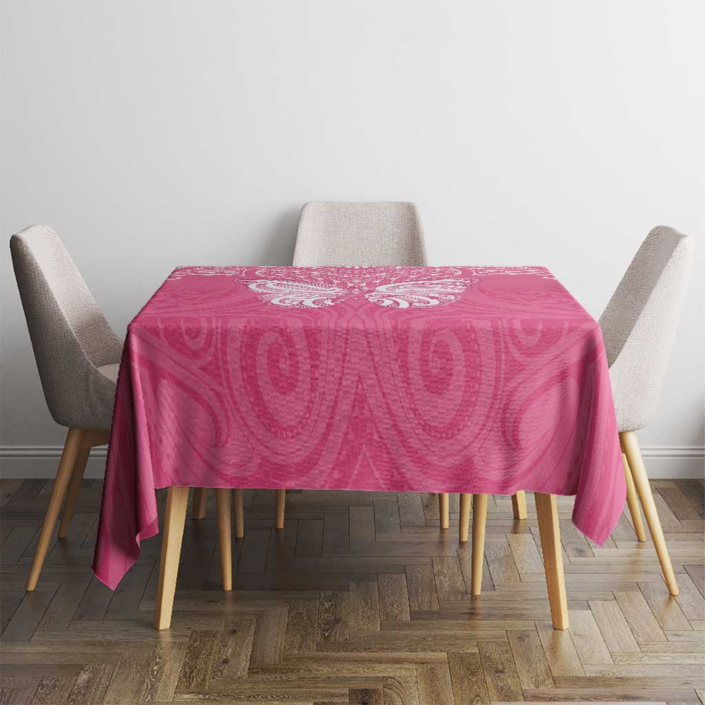 New Zealand Breast Cancer Awareness Tablecloth Maori Butterfly Pink Ribbon - Aussie Hoodie