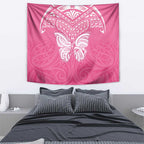 New Zealand Breast Cancer Awareness Tapestry Maori Butterfly Pink Ribbon - Aussie Hoodie
