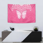 New Zealand Breast Cancer Awareness Tapestry Maori Butterfly Pink Ribbon - Aussie Hoodie