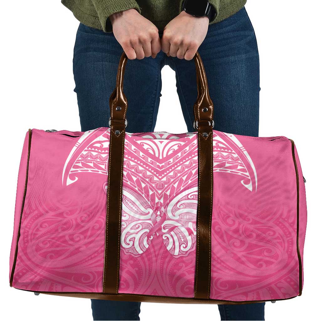 New Zealand Breast Cancer Awareness Travel Bag Maori Butterfly Pink Ribbon - Aussie Hoodie