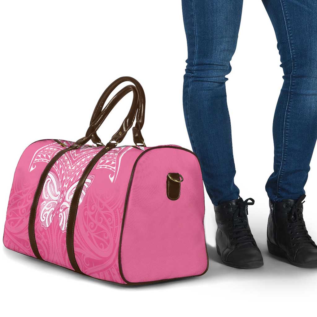 New Zealand Breast Cancer Awareness Travel Bag Maori Butterfly Pink Ribbon - Aussie Hoodie