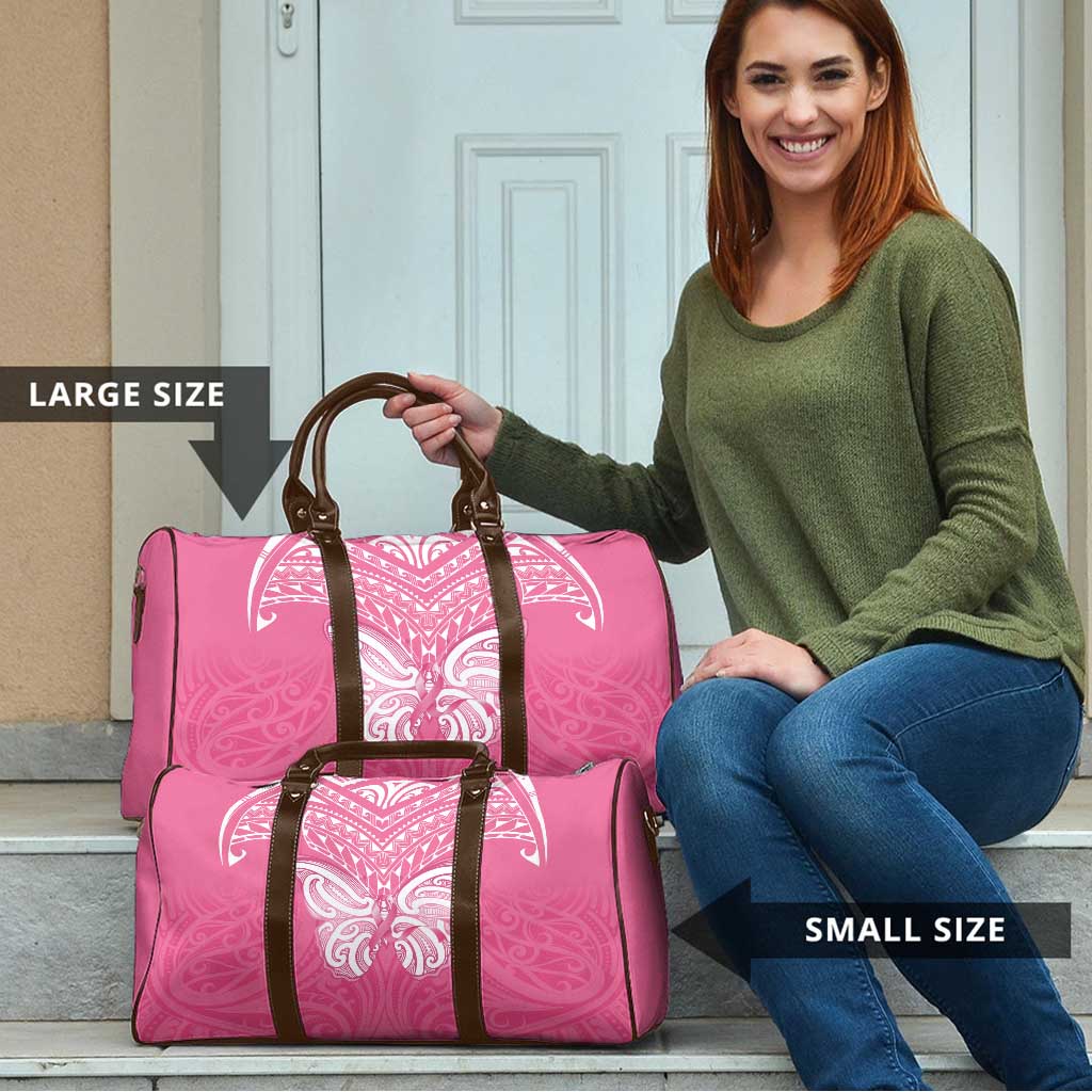 New Zealand Breast Cancer Awareness Travel Bag Maori Butterfly Pink Ribbon - Aussie Hoodie