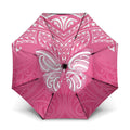New Zealand Breast Cancer Awareness Umbrella Maori Butterfly Pink Ribbon - Aussie Hoodie