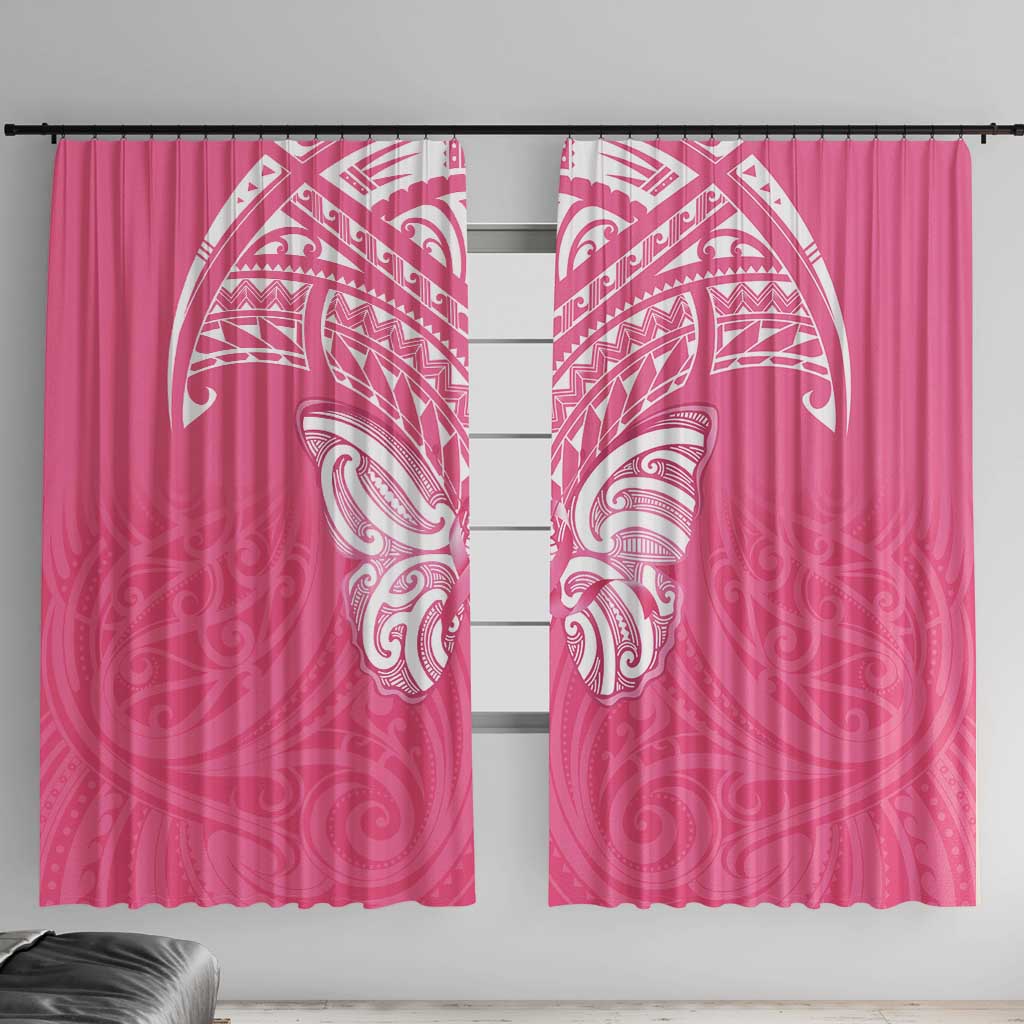 New Zealand Breast Cancer Awareness Window Curtain Maori Butterfly Pink Ribbon - Aussie Hoodie