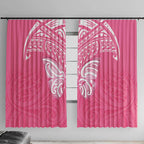 New Zealand Breast Cancer Awareness Window Curtain Maori Butterfly Pink Ribbon - Aussie Hoodie