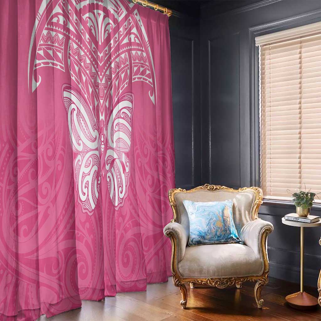 New Zealand Breast Cancer Awareness Window Curtain Maori Butterfly Pink Ribbon - Aussie Hoodie