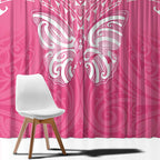 New Zealand Breast Cancer Awareness Window Curtain Maori Butterfly Pink Ribbon - Aussie Hoodie