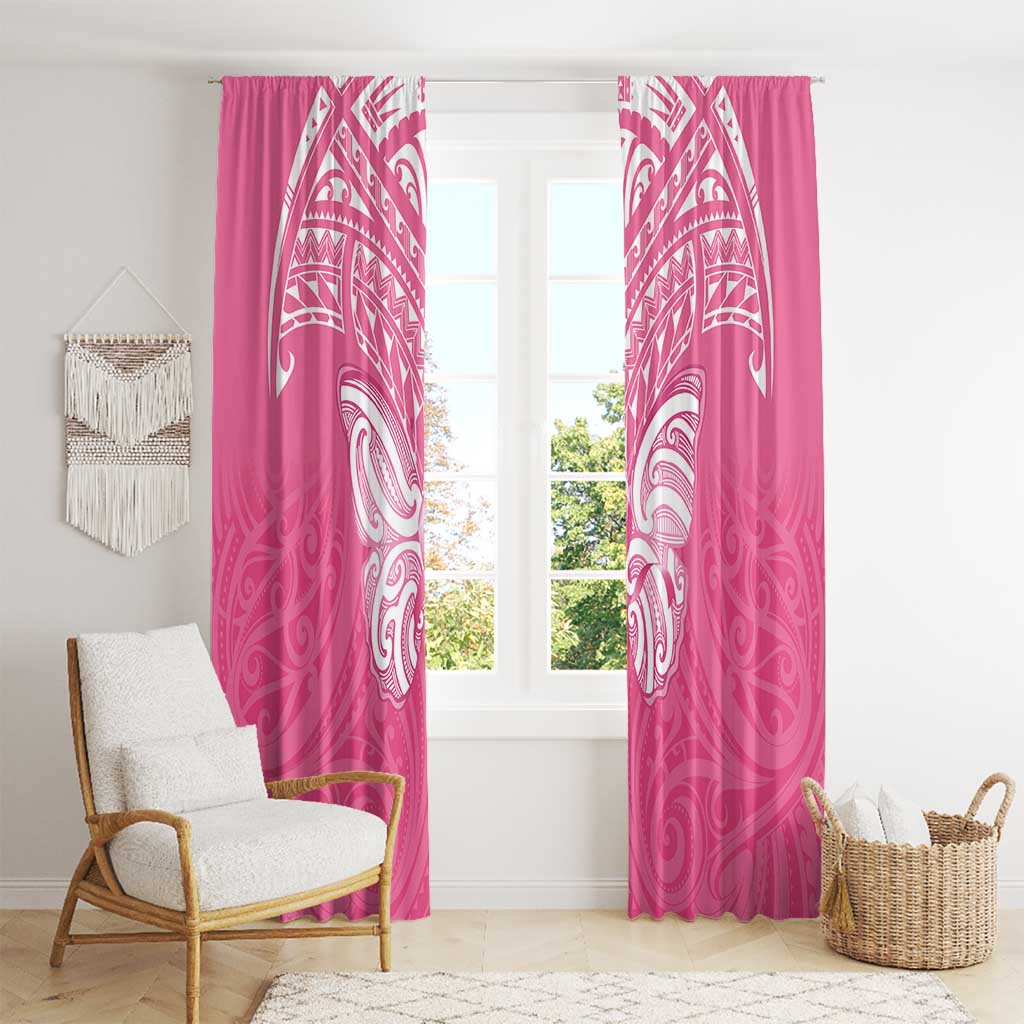 New Zealand Breast Cancer Awareness Window Curtain Maori Butterfly Pink Ribbon - Aussie Hoodie