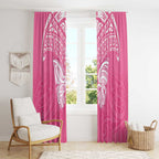 New Zealand Breast Cancer Awareness Window Curtain Maori Butterfly Pink Ribbon - Aussie Hoodie