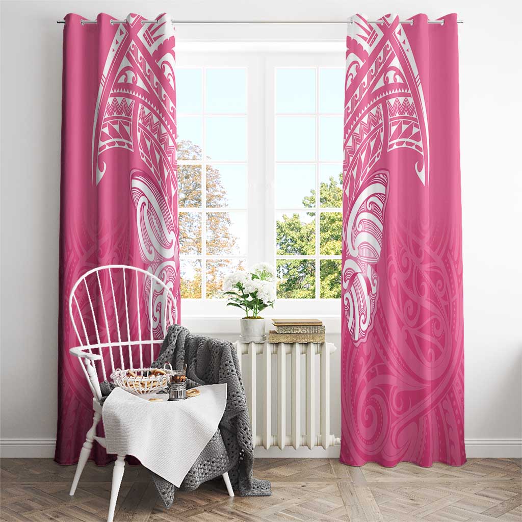 New Zealand Breast Cancer Awareness Window Curtain Maori Butterfly Pink Ribbon - Aussie Hoodie